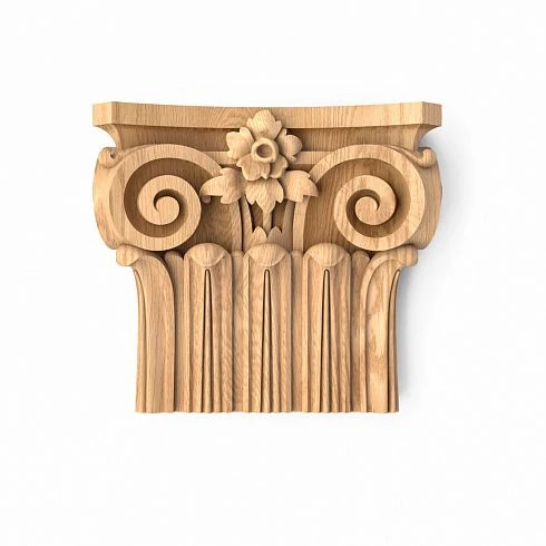 Wooden capital KL-057