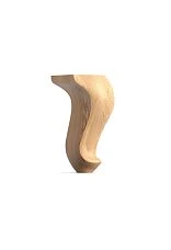Curved wooden bed legs with drawing