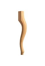 Carved wooden leg for furniture photo