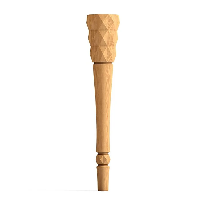 Carved wooden legs for stools, benches