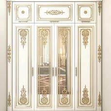 Corner decorative element MLD-2U-2.1L in the decoration of a classic-style cabinet facade