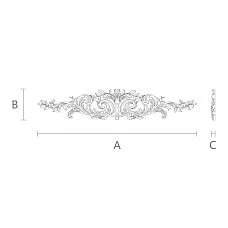 Carving element N.VRS-013 for classic interior, drawing