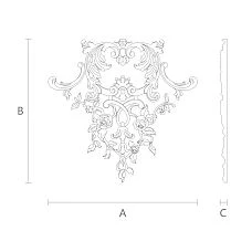 Product NPU.VRS-001 schematic with dimensions indicated