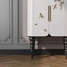 Polyurethane molding NPU.VRS-003-2.1R in furniture front decor