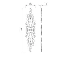 Polyurethane decor set NPU.VRS-004, assembly parts of the overlay scheme