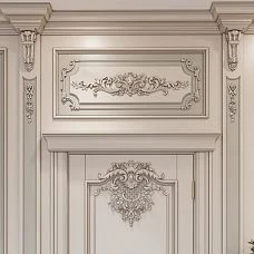 Molding decoration NPU.VRS-012 on door frame, classic interior
