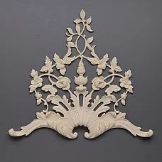 Carved overlay NPU.VRS-014R Versailles made of polyurethane - floral wall decor