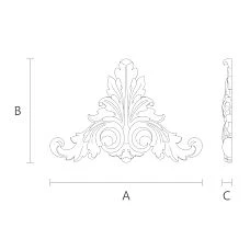 NPU-010 Polyurethane Molded Applique, Product Drawing