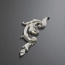 Carved overlay NPU-022R right, made of polyurethane 80x210x11 mm Stavros. Molding for facades, furniture for painting