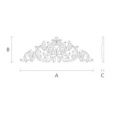 Carved Molding from Polyurethane NPU-095 Drawing