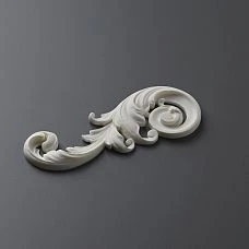 Left overlay NPU-120L polyurethane, high-detail decor for classic interiors, easy installation, universal application