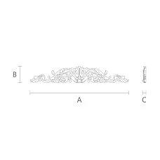 NPU-160 Polyurethane Carved Applique Drawing