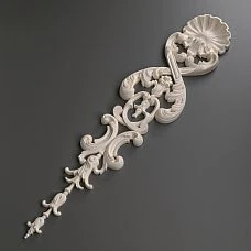 Carved overlay NPU-237 made of Stavros polyurethane for furniture, doors, walls. 3D molding for painting, moisture-resistant