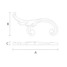 Polyurethane molding, NPU-291L overlay drawing