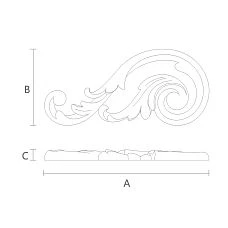 Relief Insert NPU-293L from polyurethane, drawing