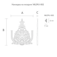 Polyurethane molding NPU-382. Decoration for moldings. Image 698d92e23e2e3