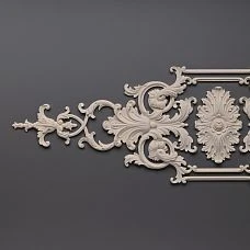 Carved polyurethane overlay NPU-422 - a decorative element for walls and furniture