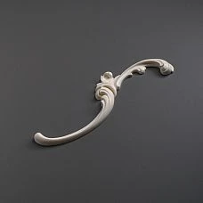 Carved overlay NPU-430L made of STAVROS polyurethane with smooth Baroque scrolls and a floral motif for interior decor, left