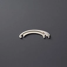 Carved overlay NPU-432R made of STAVROS polyurethane with wavy curls and arcs for furniture and door decoration, right version photo