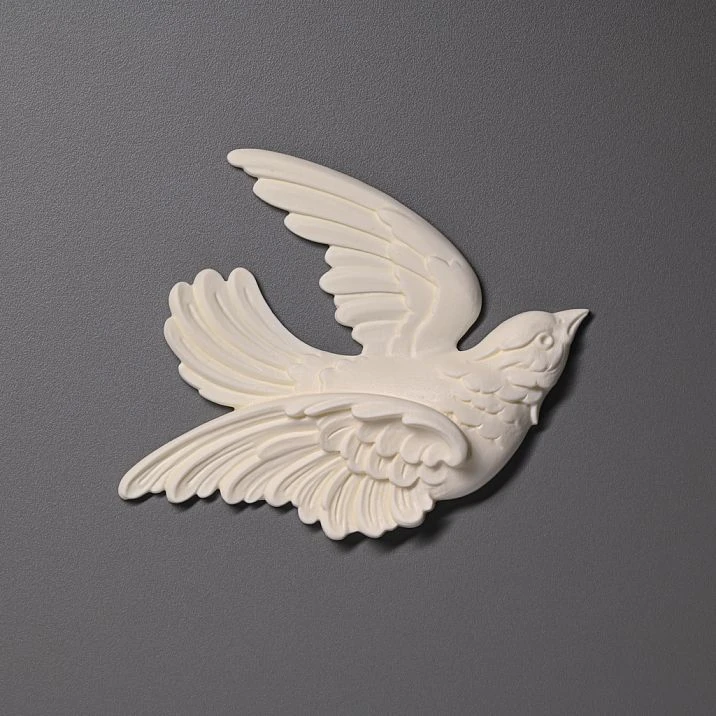 Buy Molding CPU-047 made of STAVROS polyurethane &mdash; a luxurious Baroque composition with a central arch and side winged elements for walls and ceilings