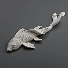 Polyurethane relief decoration NPU-484 &mdash; elegant fish ornament for home photo