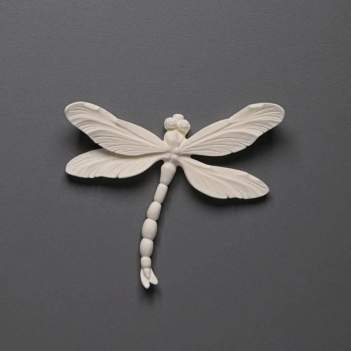Molded decorative element in the shape of a dragonfly &mdash; polyurethane molding for walls and furniture STAVROS.