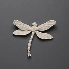 Molded decorative element in the shape of a dragonfly &mdash; polyurethane molding for walls and furniture STAVROS.