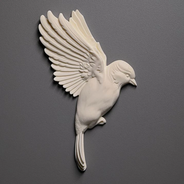 Buy decorative polyurethane applique "flying bird" NPU-494L with delivery across Russia photo