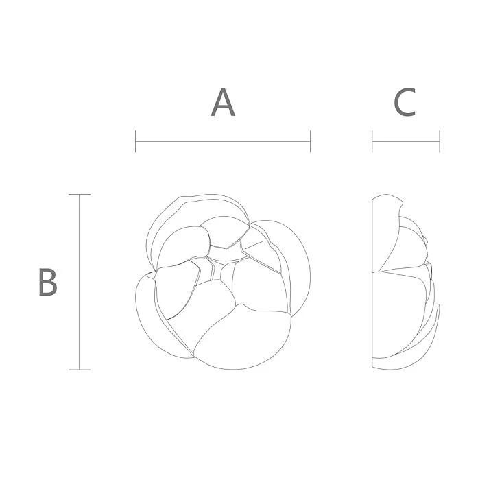Drawing of the polyurethane overlay NPU-496 with dimensions indicated.