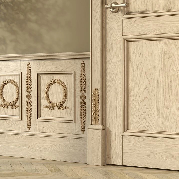 Wooden decor N-028.1 in interior on walls