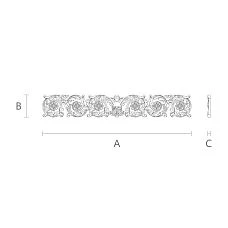 Wooden decor N-076.1, drawing