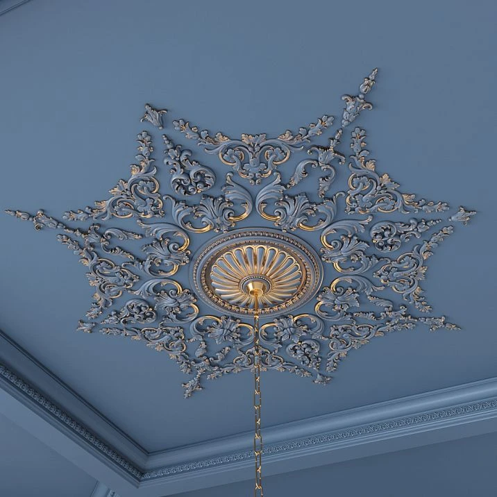 Wooden decor on ceiling photo