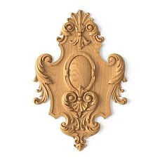 Wooden decor N-149.1 with carved classic ornament from natural wood