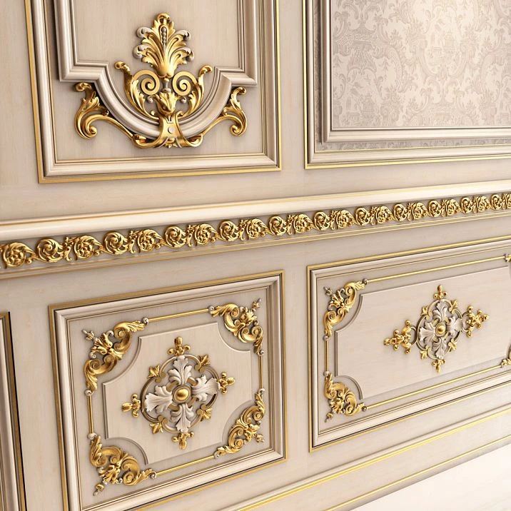 Facade ornament with carved decoration photo, overlay N-154.1