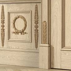 Interior decor N-185 on walls in the form of flowers and leaves, carved decorative inserts