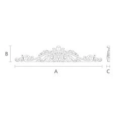 Beautiful wooden carved insert N-217 drawing