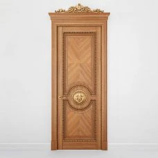 Photo of a door with carved decoration