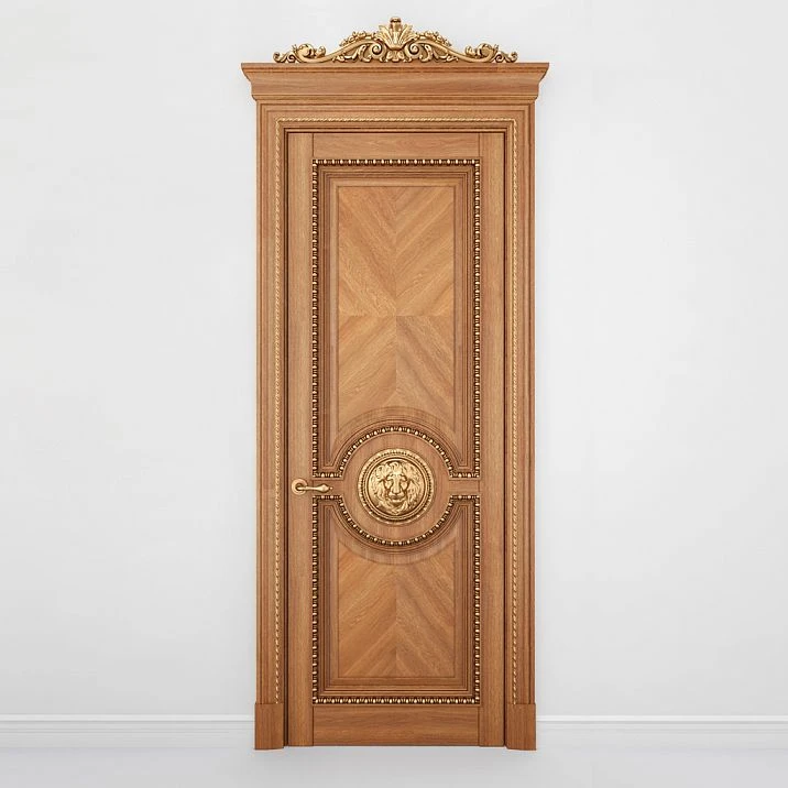 Photo of a door with carved decoration