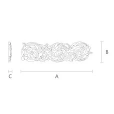 Decorative element for decorating furniture, walls, doors drawing