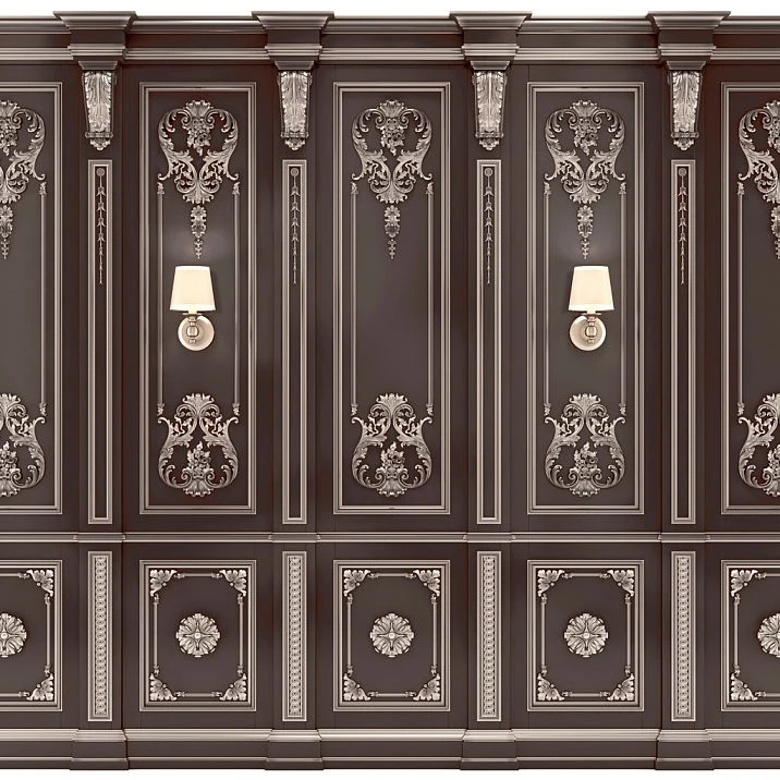 Classic Carved Decor on Wall Interior Photo