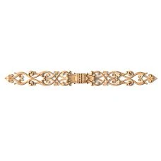 Inlay with carved geometric pattern