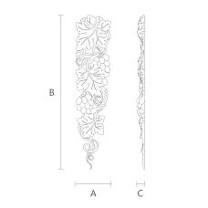 Wooden decor N-253L, 88 mm size, buy at the Stavros interior decor store