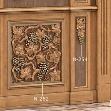 Carved decorative interior wall applique N-254R shown in the photo in the interior