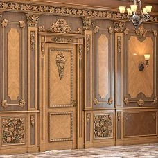 Carved Applique N-255, decoration for walls and doors from the "Grape" collection