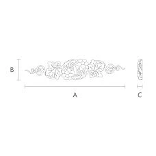 Carved item N-266 for furniture and facade decoration &mdash; drawing
