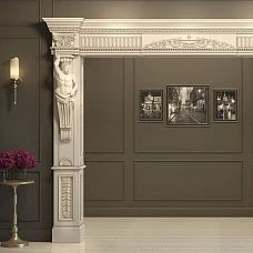 Carved Insert N-268, wooden decor in interior, application