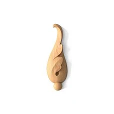 Carved Inlay N-312 from Wood with Carved Ornament and Flower