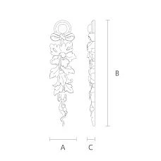 Carved Wooden Inlay N-315R Drawing