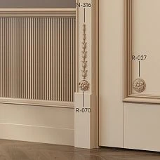 Application of wooden applique N-316 in wall and door decoration