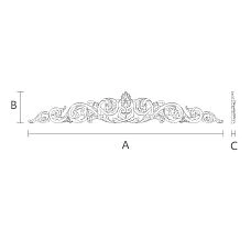 Exquisite carved wooden inlay for interior decoration, drawing